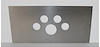 DS303-STE Dash Panel Insert, Universal, Steel, Gauges Round-Top Over Center Speedometer - image 1