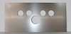 DS305-STA Dash Panel Insert, Universal, Stainless Steel, Gauges Left & Right Over Center Speedometer