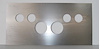 DS306-STA Dash Panel Insert, Universal, Stainless Steel, Gauges Over Left & Right, Over Center Speedometer & Tachometer - image 1