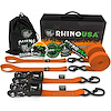 HDKIT-2PK-ORG Heavy Duty Ratchet Tie-Downs [1.600 in. x 8 ft., Orange, Set of 2] - image 1