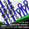 HDKIT-4PK-BLU Heavy Duty Ratchet Tie-Downs [1.600 in. x 8 ft., Blue, Set of 4] - image 2