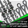 HDKIT-4PK-GRY Heavy Duty Ratchet Tie-Downs [1.600 in. x 8 ft., Gray, Set of 4] - image 2