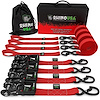 HDKIT-4PK-RED Heavy Duty Ratchet Tie-Downs [1.600 in. x 8 ft., Red, Set of 4] - image 1