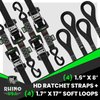 HD-RATCHETKIT-4PK Heavy Duty Ratchet Tie-Downs [1.600 in. x 8 ft., Black, Set of 4] - image 2