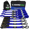 RCHT-4PACK-BLU Medium Duty Ratchet Strap Tie-Downs [Blue, Set of 4] - image 1