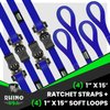 RCHT-4PACK-BLU Medium Duty Ratchet Strap Tie-Downs [Blue, Set of 4] - image 2