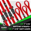 RCHT-4PACK-RED Medium Duty Ratchet Strap Tie-Downs [Red, Set of 4] - image 2