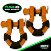 SUPERSHACK-ORG 8 Ton Super Shackles [Orange, Set of 2] - image 1