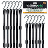 TD-BGHD12-BLK Heavy Duty Bungees [Set of 12]