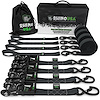 TD-GC1.6X15-BLK Heavy Duty Ratchet Tie-Downs [1.600 in. x 15 ft., Black, Set of 4] - image 1