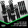 TD-GC1.6X15-BLK Heavy Duty Ratchet Tie-Downs [1.600 in. x 15 ft., Black, Set of 4] - image 2