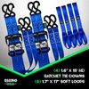 TD-GC1.6X15-BLU Heavy Duty Ratchet Tie-Downs [1.600 in. x 15 ft., Blue, Set of 4] - image 2