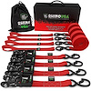 TD-GC1.6X15-RED Heavy Duty Ratchet Tie-Downs [1.600 in. x 15 ft., Red, Set of 4] - image 1