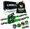 TD-RSRE2X10-GRN-R Retractable Ratchet Straps [2 in. x 10 ft., Green, Set of 2] - image 1