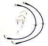 FORD-MUSTANGFRTS-17-BLU Stainless Brake Hose Kit for 2005-2014 Ford Mustang (Exc. Shelby GT500), Front Only [Blue] - image 1