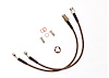 FORD-MUSTANG-10-CLR Stainless Brake Hose Kit for 1987-1993 Ford Mustang, w/ 94-04 Front Calipers (Front Only) [Clear] - image 1