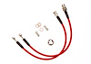 FORD-MUSTANGFRTS-16-CHAR Stainless Brake Hose Kit for 1994-2004 Ford Mustang (Exc. Cobra R), Front Only [Charcoal] - image 1
