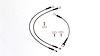 FORD-MUSTANG-9-GR Stainless Brake Hose Kit 1987-1993 Ford Mustang, w/ 94-04 Front Calipers (Front & Rear Chassis Line) [Green] - image 1