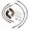 FORD-MUSTANG-16-CHAR Stainless Brake Hose Kit for 1999-2004 Ford Mustang (Exc. Cobra), Front & Rear [Charcoal] - image 1