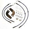 FORD-MUSTANG-18-RE Stainless Brake Hose Kit for 1999-2004 Ford Mustang Cobra (Exc. Cobra R), Front & Rear [Red] - image 1
