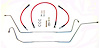 BHK-LIGHT-9904REARKIT-BLU Stainless Brake Hose Kit for 1997-2004 Ford F-150 2WD, Rear [Blue]
