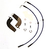FORD-MUSTANGREARS-16-CLR Stainless Brake Hose Kit for 1999-2004 Ford Mustang (Exc. Cobra), Rear Only [Clear]