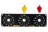HT-010510 Triple Switch Panel Kit, Includes Yellow & Red Knobs - image 2