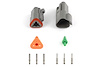 HT-031113 Plug &-Pins Only, Set of Deutsch DT-3 Conn (DT06-3S + DT04-3P), 13 Amp