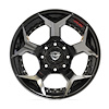 4Play 50 Brushed Black Finish Wheel Size 22" x 12" - image 1
