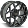 4Play 06 Wheel Size: 20" x 10", Bolt Pattern: 5 x 5" / 5 x 5.50" [Brushed Black] - image 3