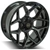 4Play 06 Wheel Size: 22" x 10", Bolt Pattern: 5 x 5" / 5 x 5.50" [Brushed Black] - image 4