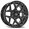 4P06-20090-6D55-0BBT 4P06 Wheel [Size: 20"x9"] Gloss Black w/Brushed Face & Tinted Clear Finish - image 1