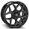 4P06-22090-6D55-12BBT 4P06 Wheel [Size: 22"x9"] Gloss Black w/Brushed Face & Tinted Clear Finish - image 3