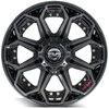 4P80R-20090-6D55-0BBT 4P80R Wheel [Size: 20"x9"] Gloss Black w/Brushed Face & Tinted Clear Finish - image 2