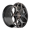4PS26-18080-CUVB-38BBT 4PS26 Wheel [Size: 18"x8"] Gloss Black w/Brushed Face & Tinted Clear Finish