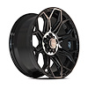 4P83-20090-5D55-0BBT 4P83 Wheel [Size: 20"x9"] Gloss Black w/Brushed Face & Tinted Clear Finish - image 1