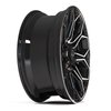 4P83-22090-6D55-12BBT 4P83 Wheel [Size: 22"x9"] Gloss Black w/Brushed Face & Tinted Clear Finish - image 3