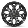 4P44 Wheel [Size: 20"x10"] 5 x 127 mm & 5 x 139.7 mm Bolt Pattern, Gloss Black Brushed with Tinted Clear - image 2
