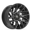 4P45 Wheel [Size: 20"x10"] 6 x 135 mm & 6 x 139.7 mm Bolt Pattern, Gloss Black Brushed with Tinted Clear