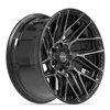 4P45 Wheel [Size: 20"x10"] 6 x 135 mm & 6 x 139.7 mm Bolt Pattern, Gloss Black Brushed with Tinted Clear - image 3