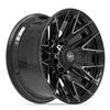 4P40 Wheel [Size: 20"x10"] 8 x 165.1 mm Bolt Pattern, Gloss Black Brushed with Tinted Clear - image 3