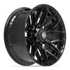 4P40 Wheel [Size: 22"x10"] 8 x 180 mm Bolt Pattern, Gloss Black - image 3