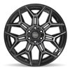 4P44 Wheel [Size: 22"x12"] 6 x 135 mm & 6 x 139.7 mm Bolt Pattern, Gloss Black Brushed with Tinted Clear - image 2