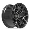 4P44 Wheel [Size: 22"x12"] 6 x 135 mm & 6 x 139.7 mm Bolt Pattern, Gloss Black Brushed with Tinted Clear - image 3