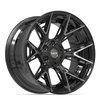 4P40 Wheel [Size: 20"x10"] 6 x 135 mm & 6 x 139.7 mm Bolt Pattern, Gloss Black Brushed with Tinted Clear