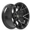 4P40 Wheel [Size: 20"x10"] 6 x 135 mm & 6 x 139.7 mm Bolt Pattern, Gloss Black Brushed with Tinted Clear - image 3