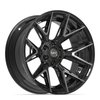 4P40 Wheel [Size: 22"x10"] 6 x 135 mm & 6 x 139.7 mm Bolt Pattern, Gloss Black Brushed with Tinted Clear
