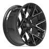 4P40 Wheel [Size: 22"x10"] 6 x 135 mm & 6 x 139.7 mm Bolt Pattern, Gloss Black Brushed with Tinted Clear - image 3
