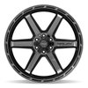 4P63 Wheel [Size: 24"x12"] 6 x 135 mm & 6 x 139.7 mm Bolt Pattern, Gloss Black Brushed with Tinted Clear - image 2
