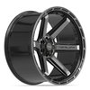 4P63 Wheel [Size: 24"x12"] 6 x 135 mm & 6 x 139.7 mm Bolt Pattern, Gloss Black Brushed with Tinted Clear - image 3